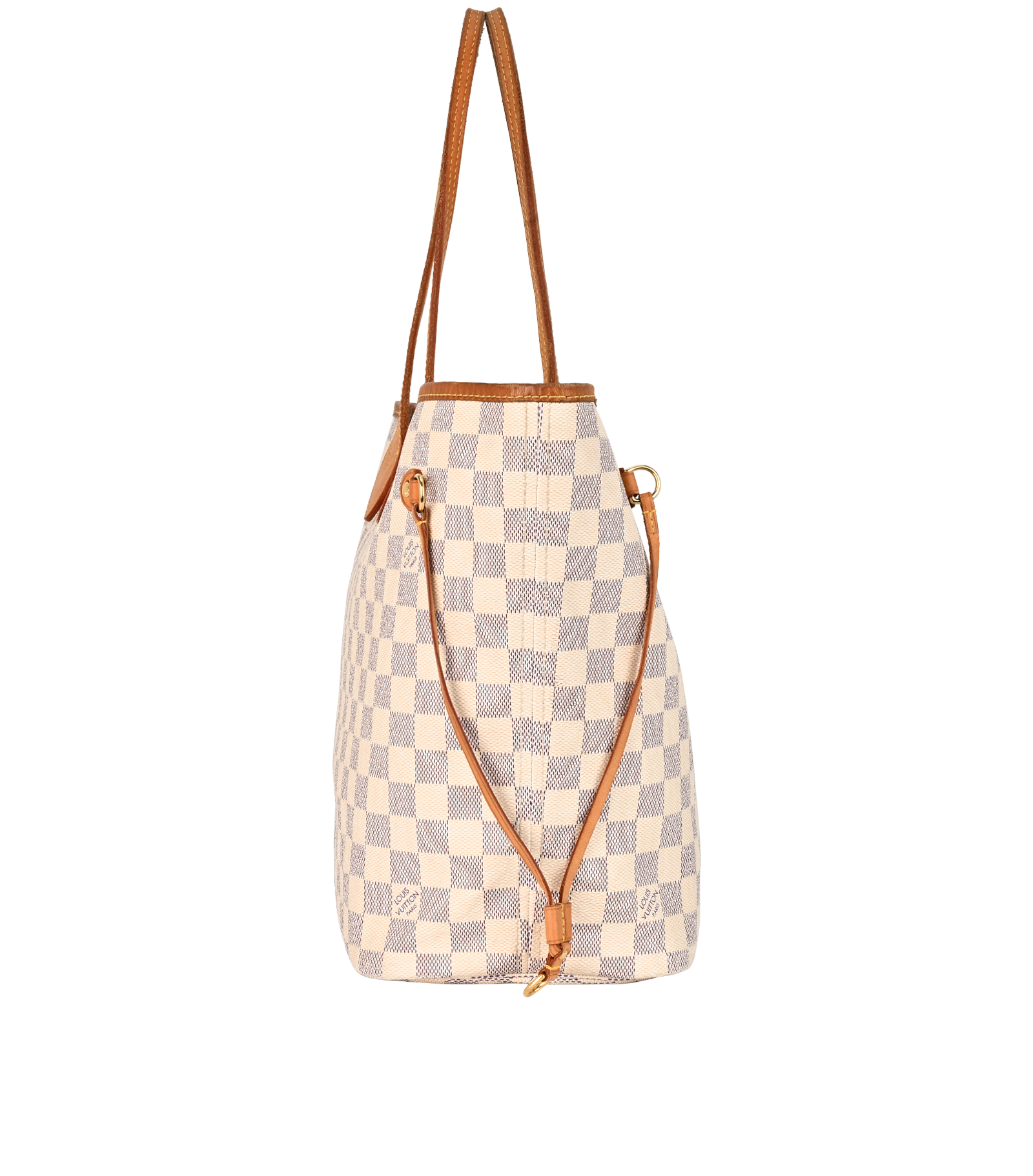 Neverfull MM, &pound;695, Handbags, White, Canvas, Side view